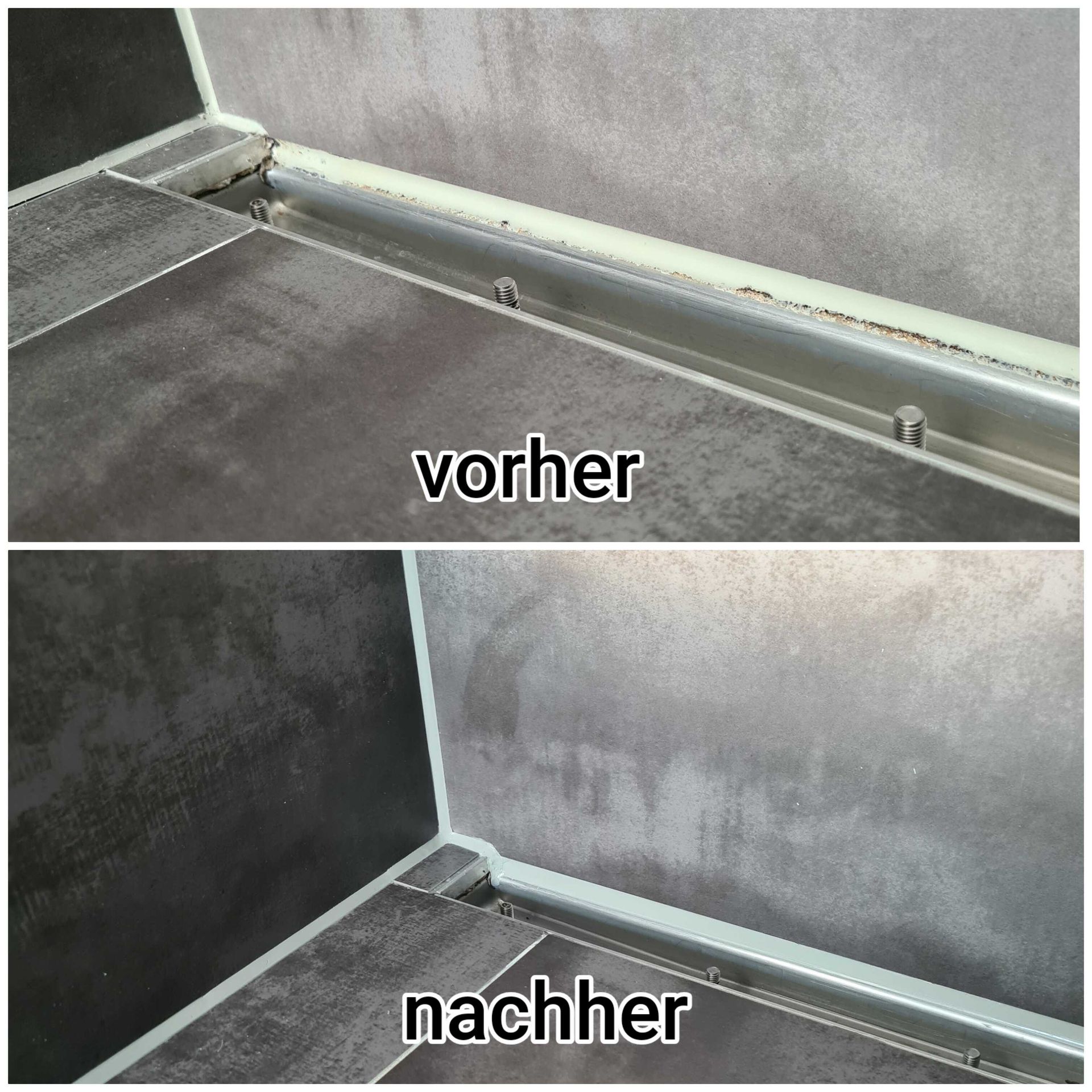Vorher-Nachher: Terrassenfliesen Zementfugen im Außenbereich erneuert