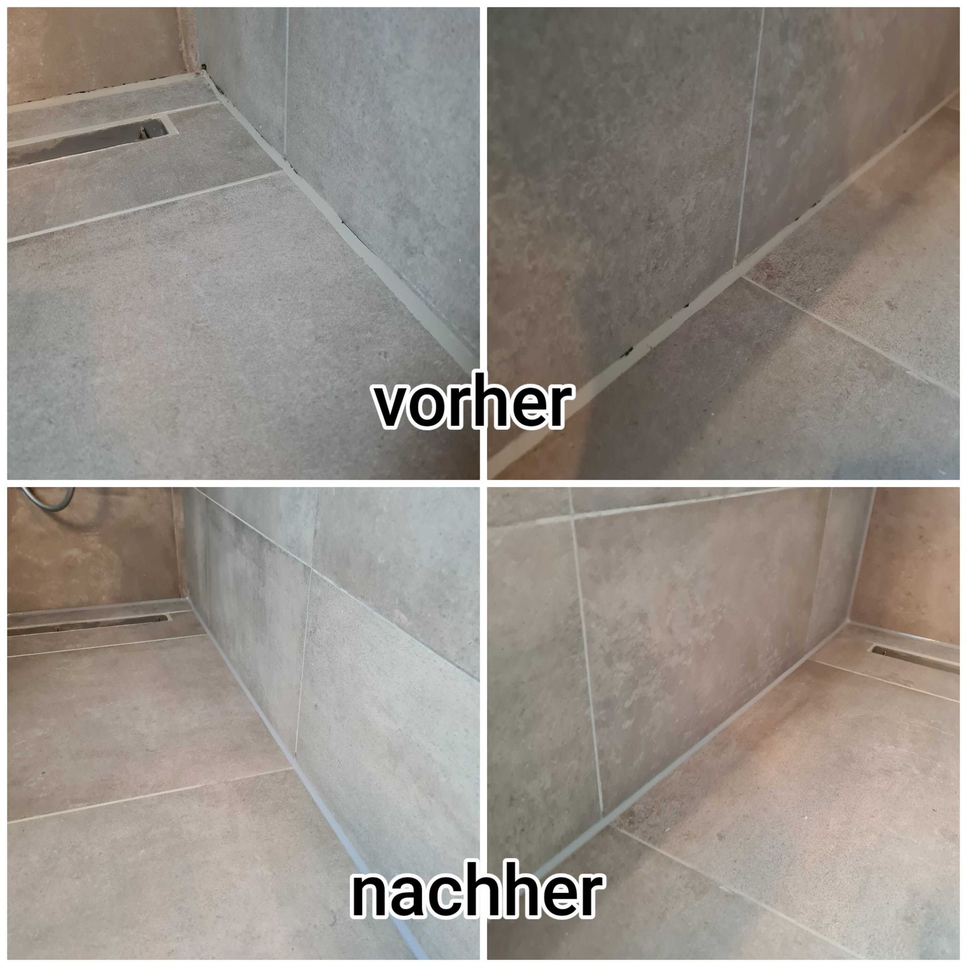 Vorher-Nachher: Fensterrahmen Entwässerungsrinne Silikonfugen erneuert