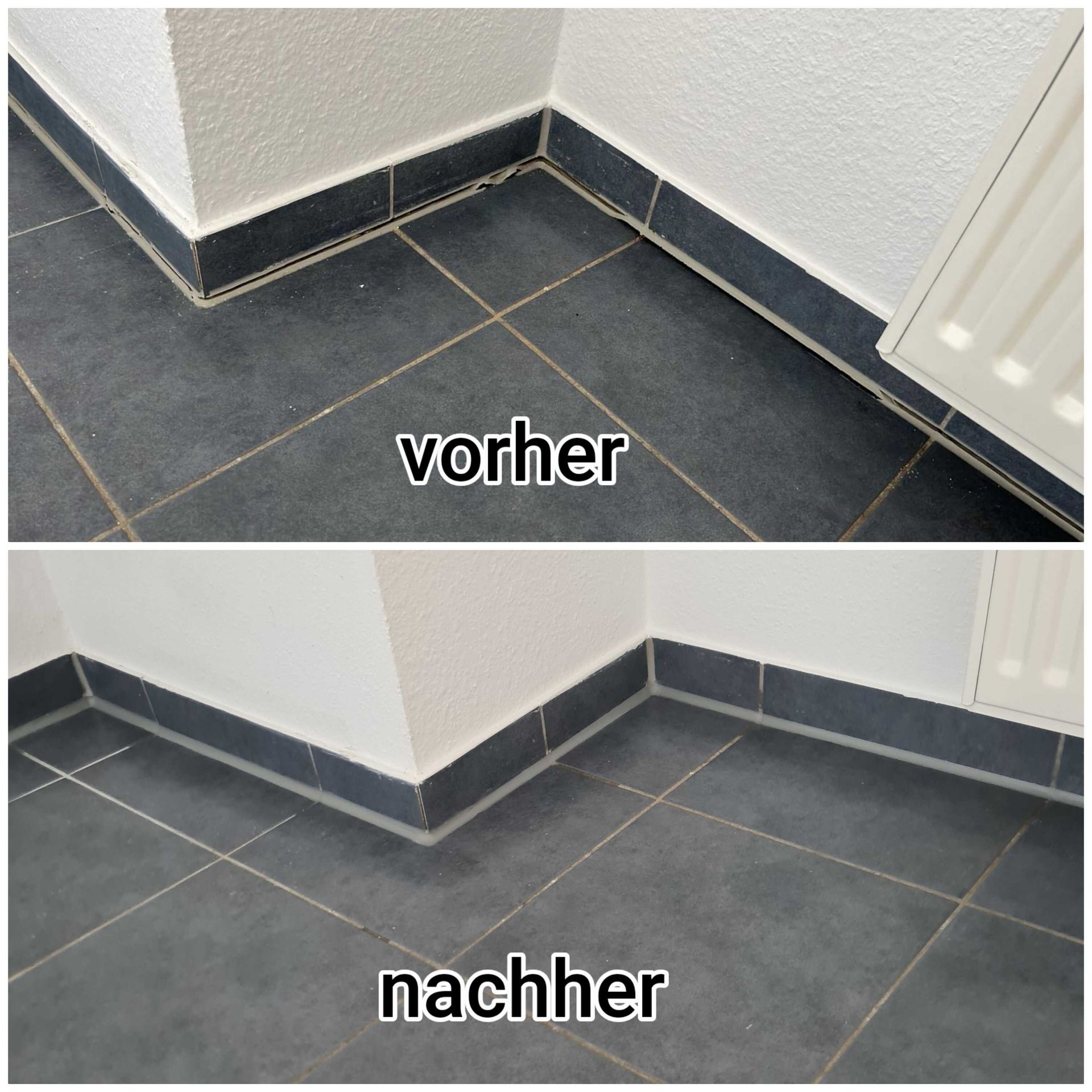 Vorher-Nachher: Wandfliesen Silikonfugen komplett erneuert