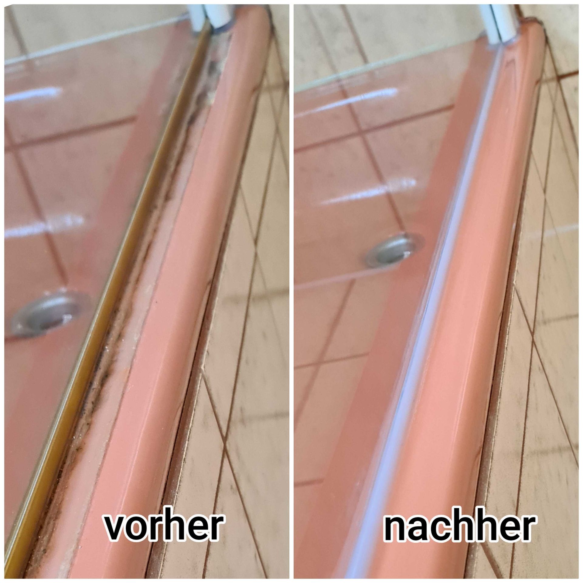 Vorher-Nachher: Duschkabine Silikonfugen komplett saniert