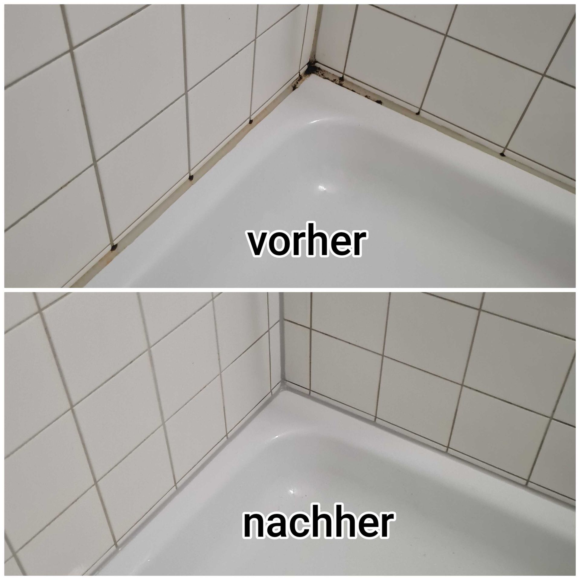 Vorher-Nachher: Sanitärbereich Silikonfugen komplett saniert